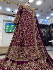 Luxury Premium Pakistani Andraka Farshi Lehenga With Tail :