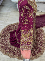Luxury Premium Pakistani Andraka Farshi Lehenga With Tail :