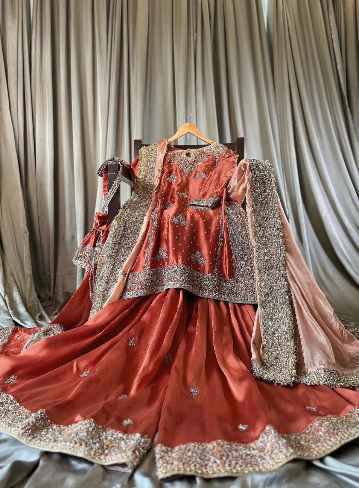 Rest Orange Sharara Shirt Dupatta