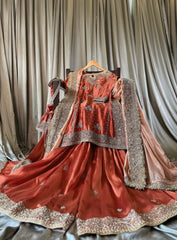 Rest Orange Sharara Shirt Dupatta