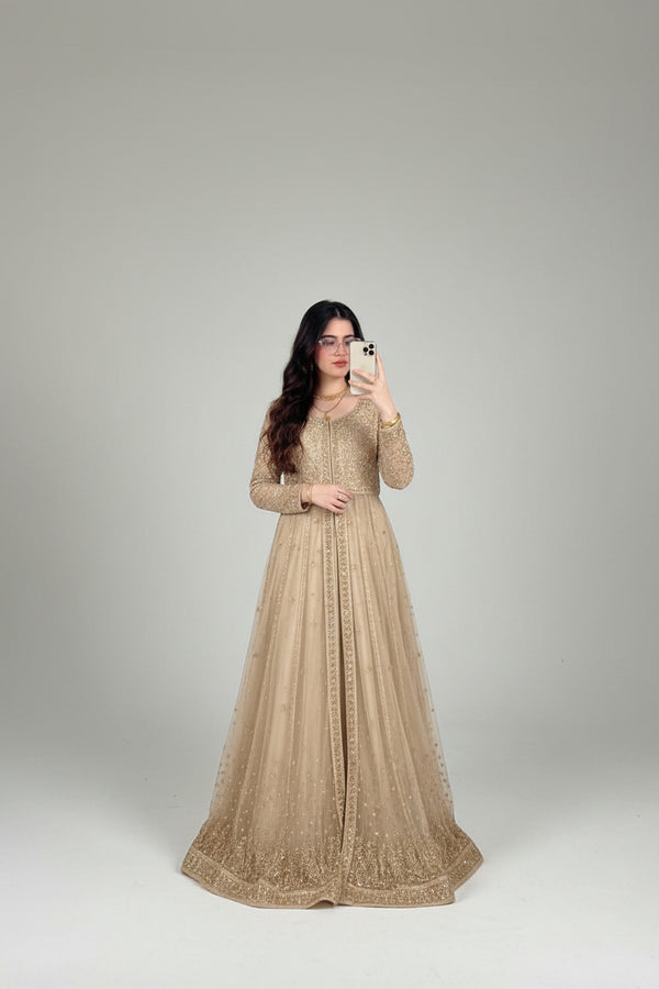Engagement Gown Maxci With Lehenga :