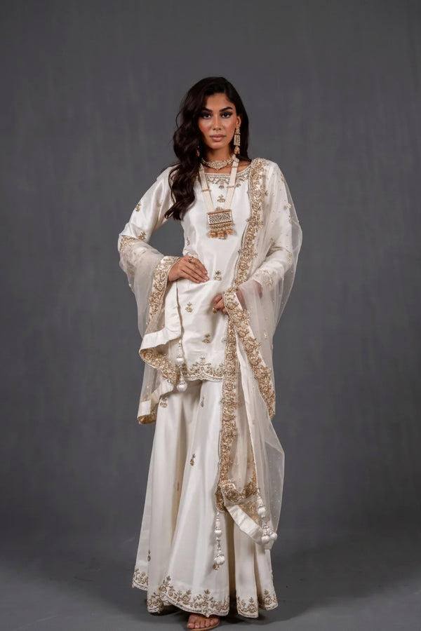 Nikah Exclusive Sharara Shirt Handmade :