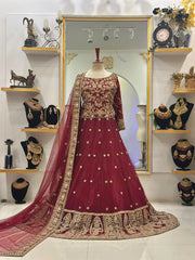 Pakistani Lehenga Choli Dupatta Back Front Same :