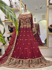 Pakistani Lehenga Choli Dupatta Back Front Same :