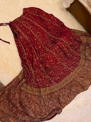 Designer Farshi Lehenga A-Line Shirt Zero Work :